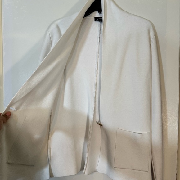 SUMMERSALT The Ribbed Sweater Blazer in White Sand | Size Small - Picture 5 of 16